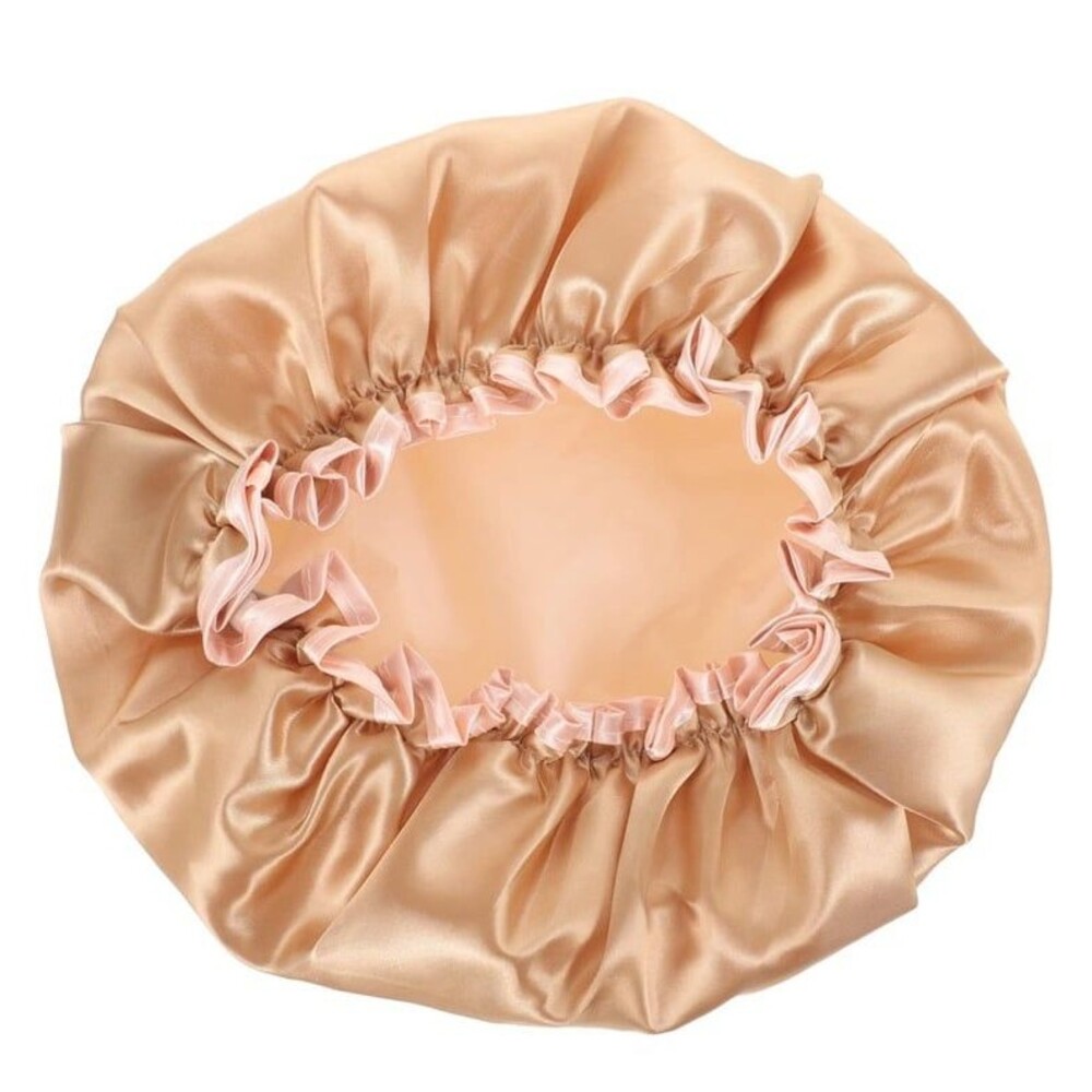 Shower Cap Women Waterproof Hair Cover Swimming Hats Elastic Bath Products Rose